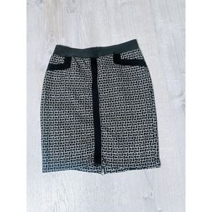 Studio Point Women's Skirt Pencil Back Zipper Knit 10 Unlined Knee Length EUC